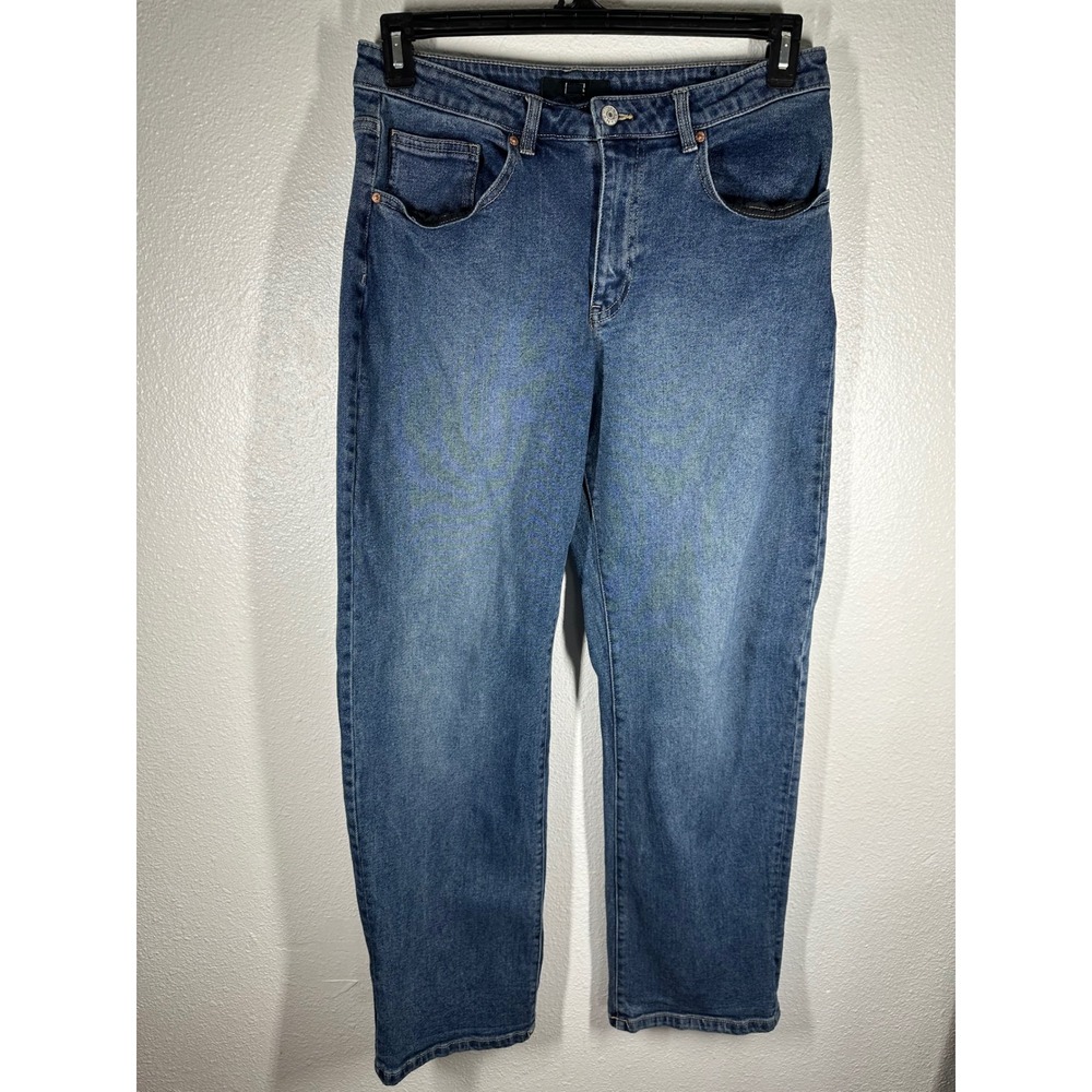 Madden NYC Jeans Womens 8 Blue Straight Leg WMGBA17NI Denim Stretch Casual